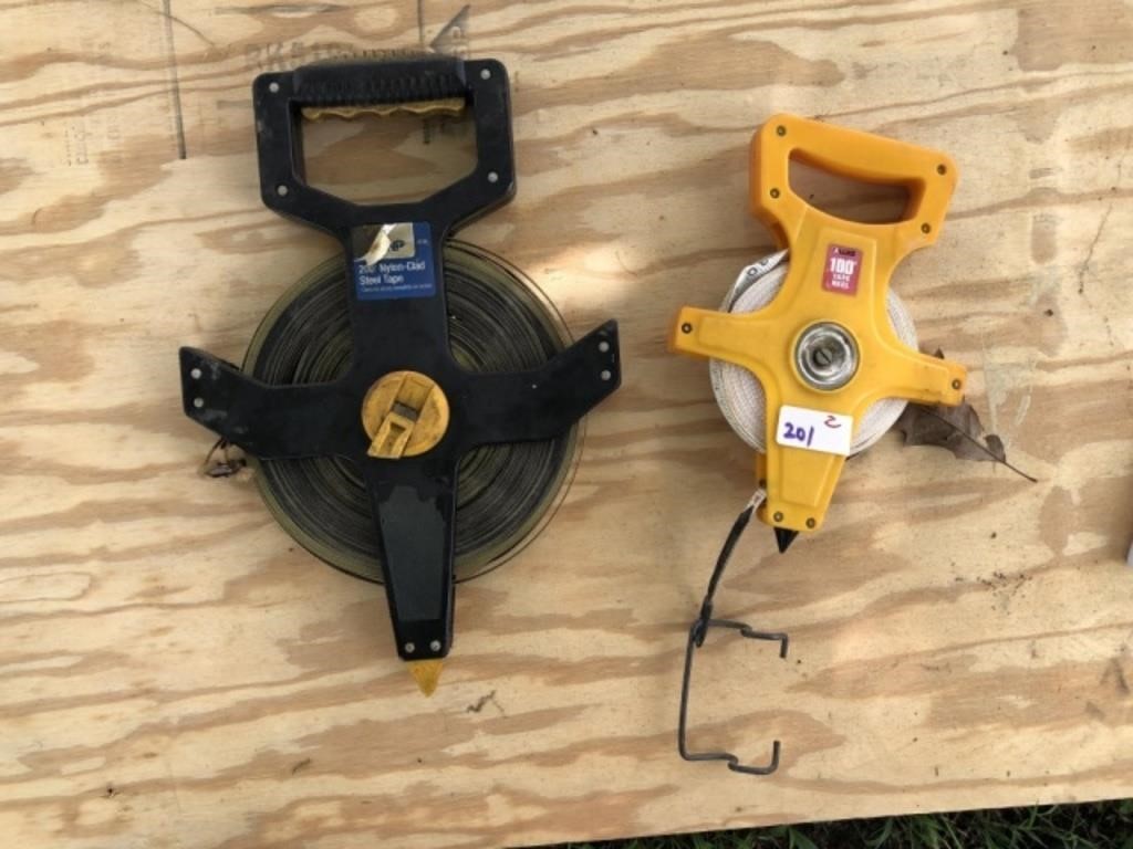 (2) Open Wheel Tape Measures (200' & 100')