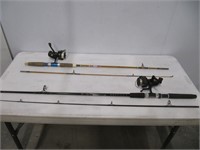 2 PCE. FISHING RODS & REELS