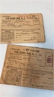 World War II ration books