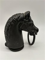 Cast Iron Horse Head Hitching Post from the Late