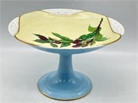 Vintage Porcelain Hand Painted Pedestal Bowl