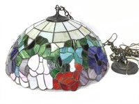 20" W Stained Glass Swag Lamp