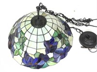 17.5" W Stained Glass Swag Lamp
