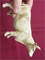 Lefton 7" Porcelain Bull Figure