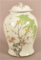 Chinese Porcelain Famille Verte Covered Jar.