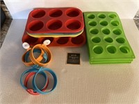 Lot of Silicone Baking Trays