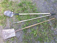 Shovels & Rake - Lot of 3