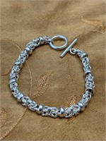 STERLING SILVER TWISTED ROBE BRACELET 0.785 OUNCES