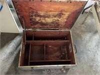 Vintage wood footlocker