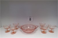 Pink Depression Glass Lot