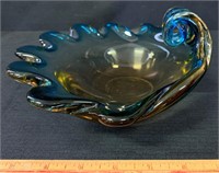 UNIQUE MID CENTURY BLOWN GLASS BOWL