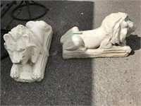Matching Pair of Concrete Lions