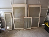 2-26x51, 2-14x37 & 1-17x28 Wood Frame Windows