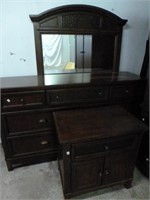 Dresser with Mirror / Side Table / Bed Rails