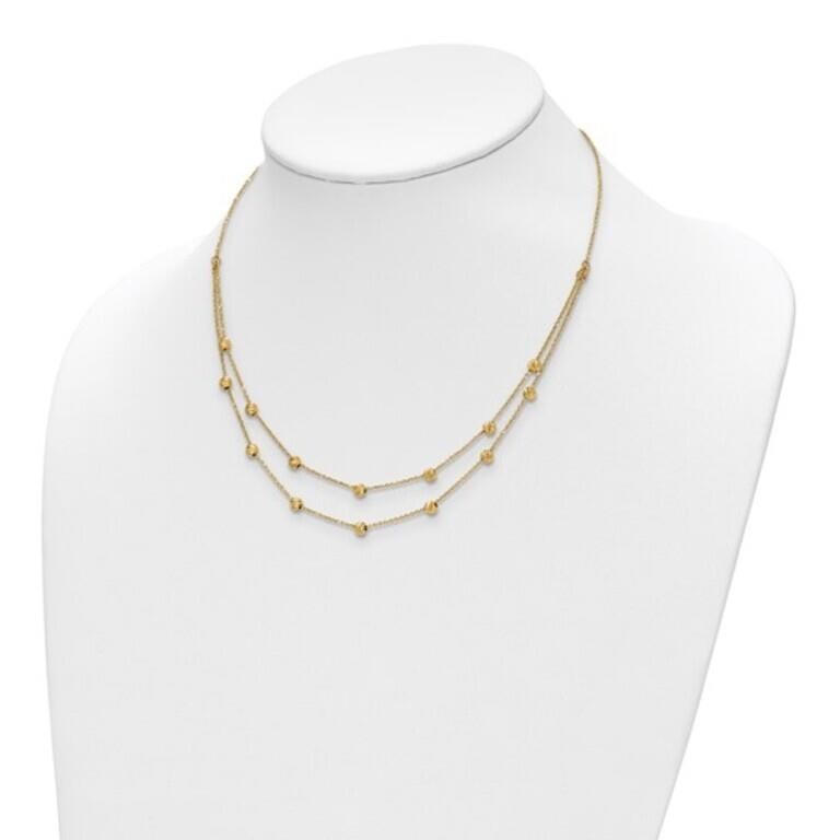 14K- D/C Beaded Necklace