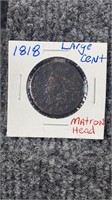 1918 US Large Cent Matron Head