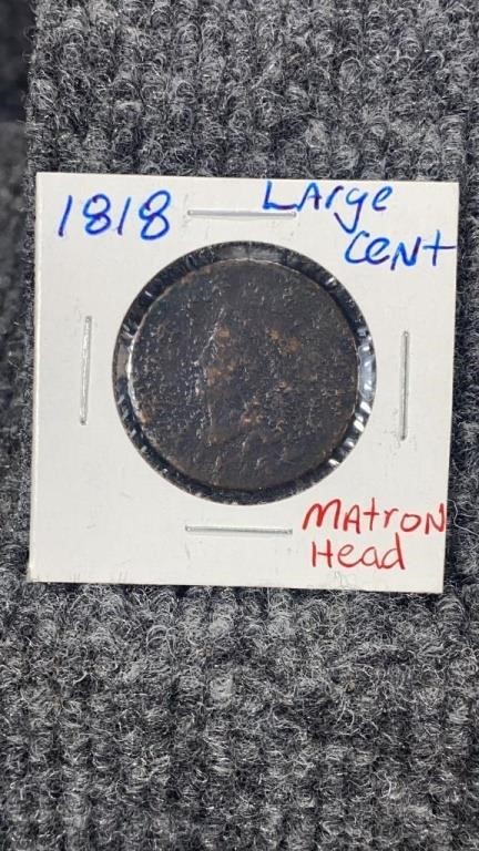 1918 US Large Cent Matron Head
