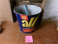 Vintage All laundry detergent advertising bucket