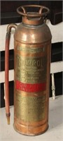 Antique Copper fire extinguisher Stemple Mfg Co.