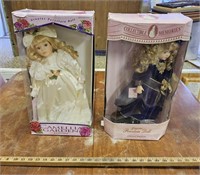 (2) Collectible Porcelain Dolls in Box