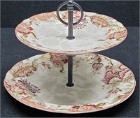 Gabriel Fine China 222 Fifth Two Tiered Serving