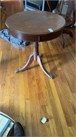 Round wooden end table