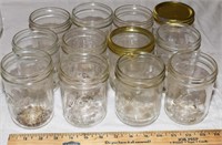 LOT - 12 WIDE MOUTH CANNING JARS