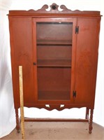 PAINTED CHINA CABINET - VENEER LOOSE ON BOTTOM