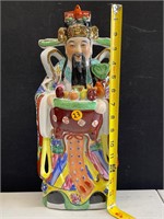 16" TALL CERAMIC CHINESE FIGURE-FU LU SHOU