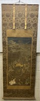 Antique Asian Scroll Hand Painted