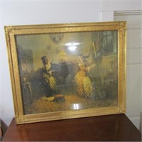 Vintage framed Victorian style print.