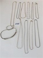 GROUP OF SILVER TONE NECKLACES