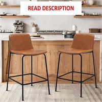 COLAMY Counter Height Bar Stools Set of 2  24