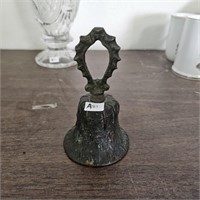 Ornate Antique Cast Bronze Dinner Bell