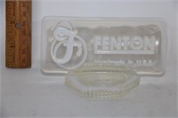 Fenton French Opalescent Logo Dealer Sign