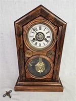 Antique Ingraham Doric Shelf / Mantel Clock- Works