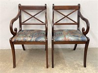 Bombay Company Wooden Arm Chairs
