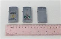 3 small zippo lighters