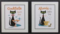 SET OF 2 ATOMIC CATS COFFEE & COCKTAILS