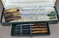 7pc Sheffield Bakelite Carving Knife Set