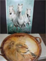Two (2) Hand Painted Animal Plates