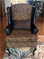 Faux Leather and Upholstered Chair