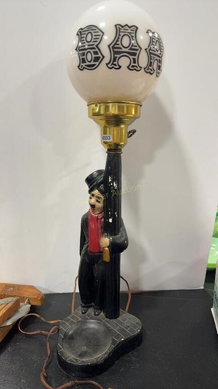 CHARLIE CHAPLIN BAR LAMP 7.5" X 22"