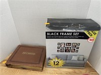 Black frame set, vintage record set