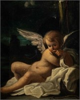 EUROPEAN SCHOOL, PAINTING, CHERUB