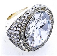 "MM" Designer, Bling Ring - Over 100 Carat Round