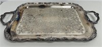 Old English Reproduction Silver Plate Tray 1079