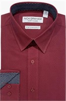 NICK GRAHAM STRETCH MODERN FIT MEN'S SHIRT RED $65