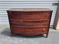 VTG/Antique 3 Drawer Chest Bow Front