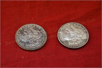 (2) Morgan Silver Dollars - 1886, 1896